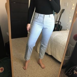 striped Charter Club ankle skinny jeans